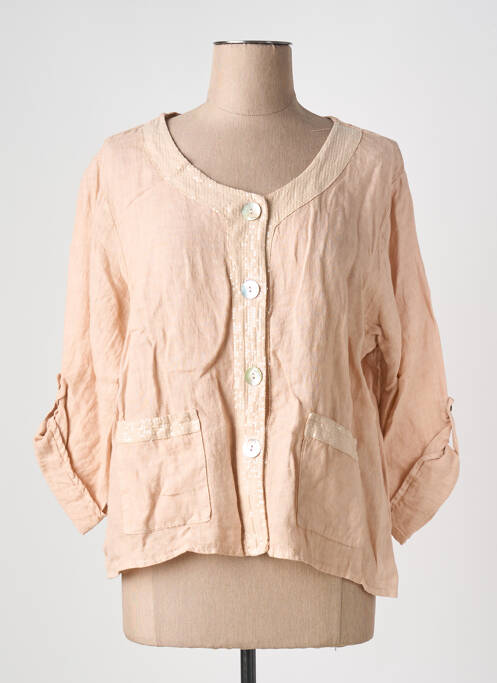 Jachete casual bej COULEURS DU TEMPS femeie