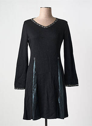 Rochie midi mâneci lungi mâneci lungi negru LO! LES FILLES femeie
