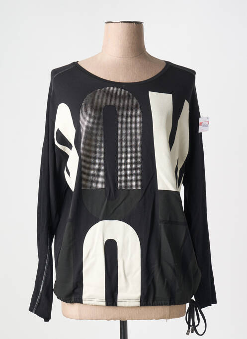 Tricou imprimeu fantezie mâneci lungi negru TUZZI femme