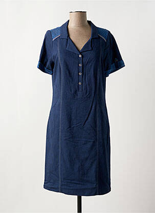 Rochie midi mâneci scurte mâneci scurte albastru GUY DUBOUIS femeie