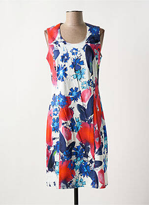 Rochie midi imprimeu floral fără mâneci albastru GUY DUBOUIS femeie