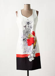 Rochie midi imprimeu floral fără mâneci alb GUY DUBOUIS femme
