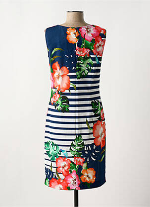 Rochie midi imprimeu floral fără mâneci albastru GREGORY PAT femeie