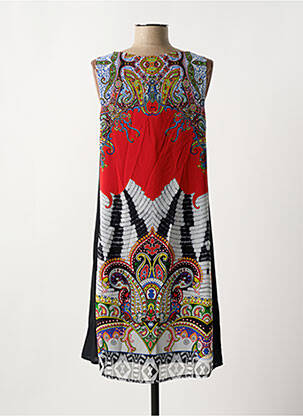 Rochie midi croială fluidă fără mâneci negru GUY DUBOUIS femeie