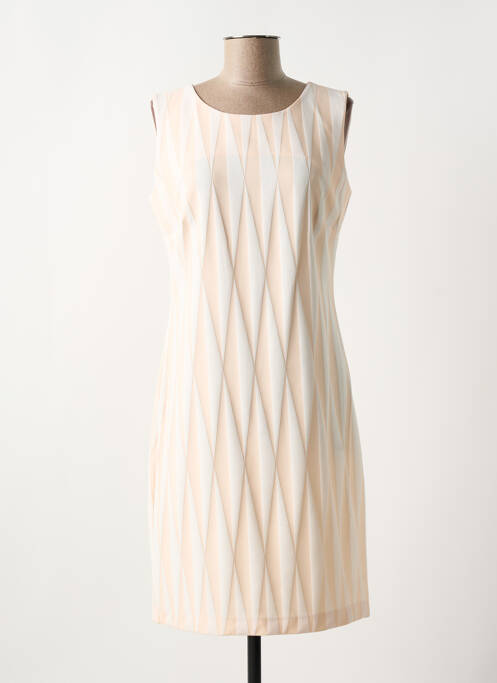 Rochie midi bej FRANCE RIVOIRE femeie