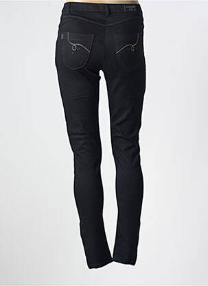 Pantalon slim țesătură poplin mărime normală negru CHRISTINE LAURE femeie