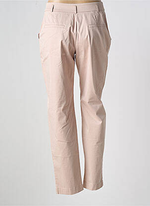 Pantalon chino țesătură poplin mărime normală roz CHRISTINE LAURE femeie