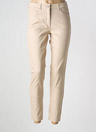 Pantalon 7/8 talie înaltă talie înaltă bej CHRISTINE LAURE femme