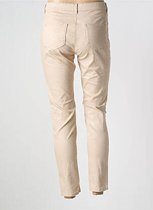 Pantalon 7/8 talie înaltă talie înaltă bej CHRISTINE LAURE femeie