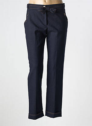 Pantalon drept elasticitate mărime normală albastru CHRISTINE LAURE femeie