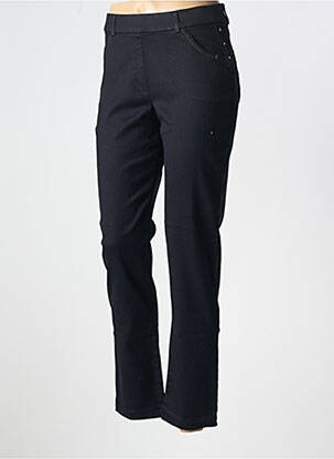 Pantalon slim talie elastică mărime normală negru CHRISTINE LAURE femeie