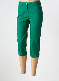Pantalon trei sferturi elasticitate mărime normală verde CHRISTINE LAURE femme