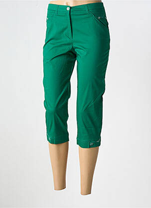 Pantalon trei sferturi verde CHRISTINE LAURE femeie