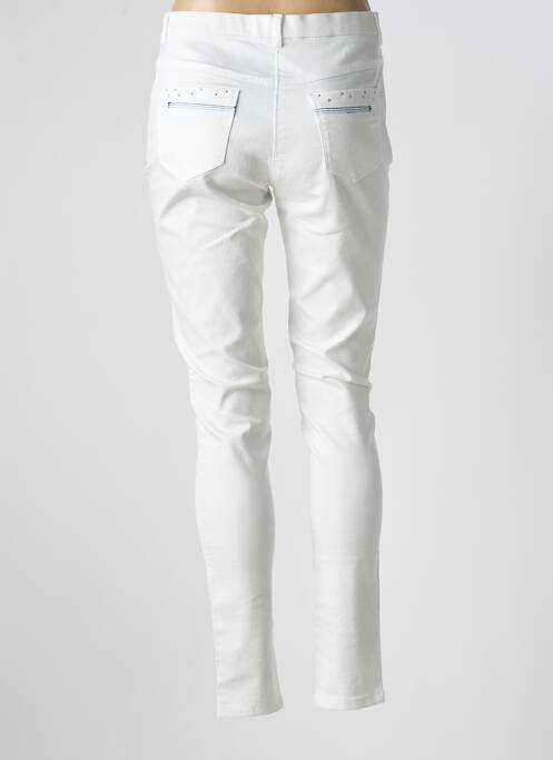 Pantalon slim alb CHRISTINE LAURE femeie