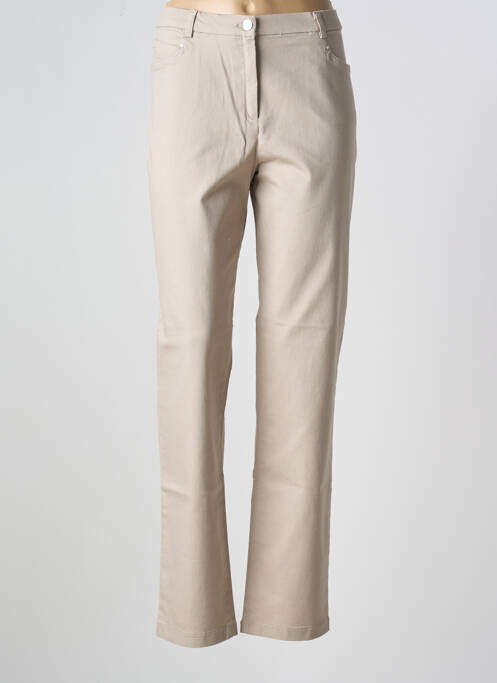 Pantalon drept bej CHRISTINE LAURE femeie