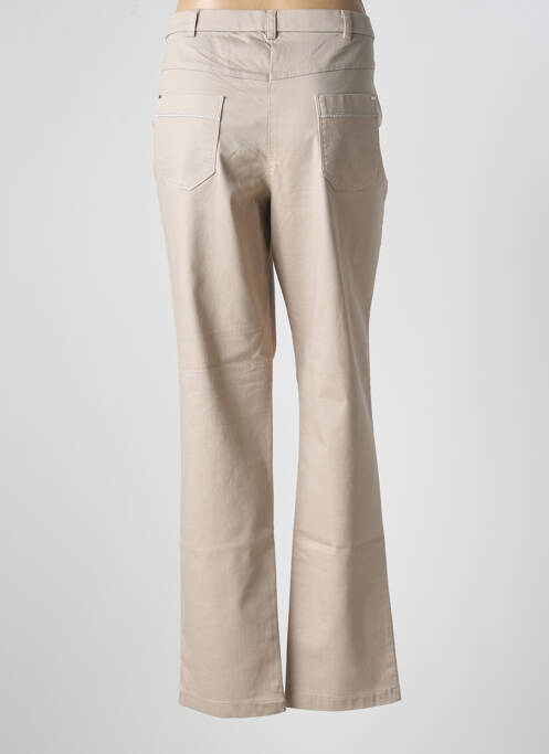 Pantalon drept bej CHRISTINE LAURE femeie