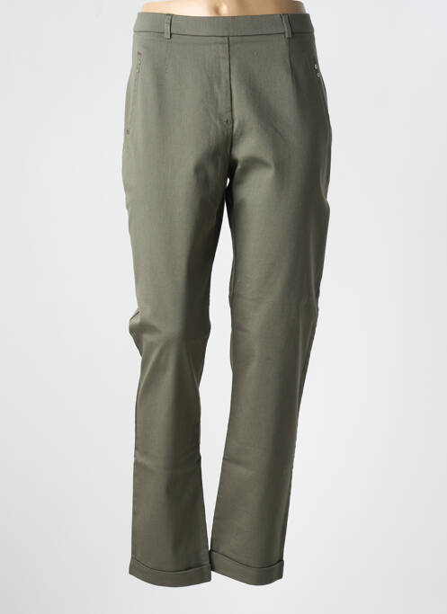 Pantalon drept verde CHRISTINE LAURE femeie
