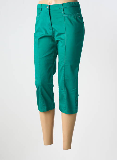 Pantalon trei sferturi elasticitate mărime normală verde CHRISTINE LAURE femme