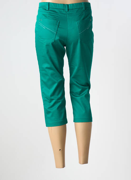 Pantalon trei sferturi elasticitate mărime normală verde CHRISTINE LAURE femme