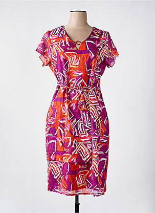 Rochie midi violet CHRISTINE LAURE femeie