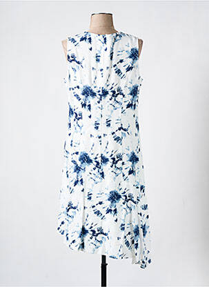 Rochie midi croială fluidă fără mâneci albastru CHRISTINE LAURE femeie