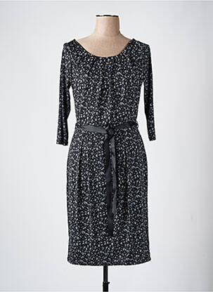 Rochie midi mâneci 3/4 mâneci 3/4 negru JULIE GUERLANDE femeie