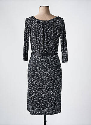 Rochie midi mâneci 3/4 mâneci 3/4 negru JULIE GUERLANDE femeie