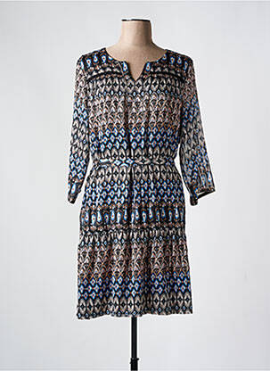 Rochie midi croială fluidă mâneci 3/4 negru CHRISTINE LAURE femeie