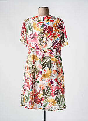 Rochie midi croială fluidă mâneci scurte alb CHRISTINE LAURE femeie