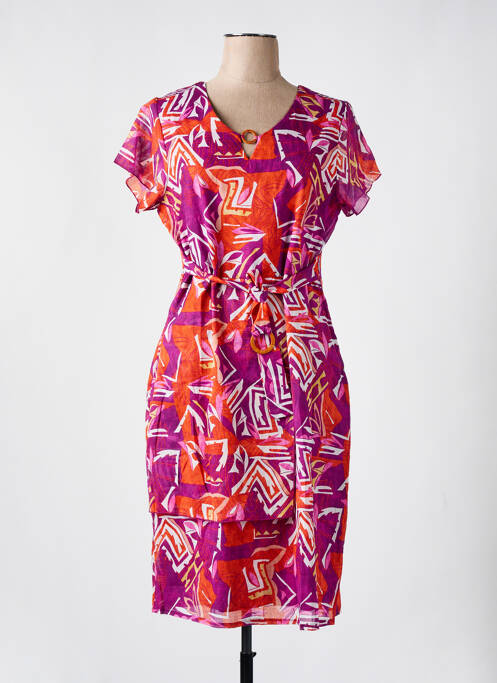 Rochie midi violet CHRISTINE LAURE femeie