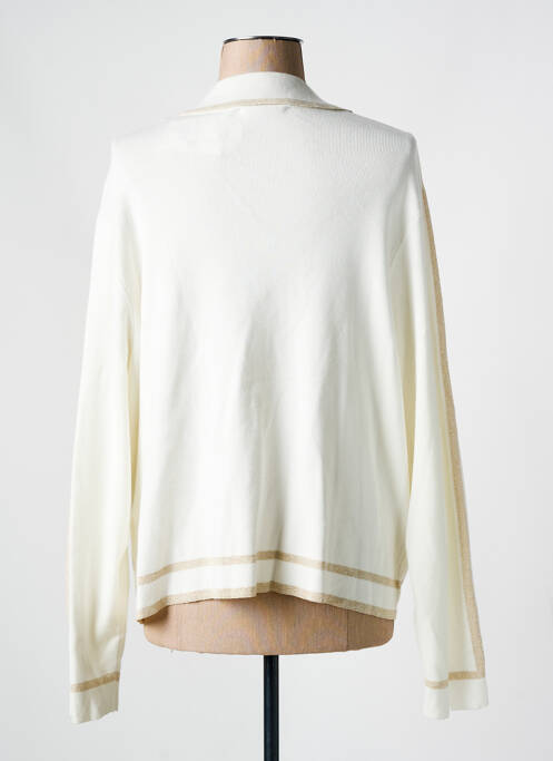 Vestă cu mâneci lungi alb CHRISTINE LAURE femeie