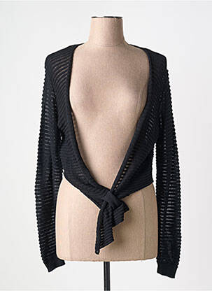 Vestă cu mâneci lungi negru COULEURS DU TEMPS femeie