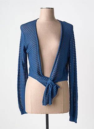 Vestă cu mâneci lungi albastru COULEURS DU TEMPS femeie