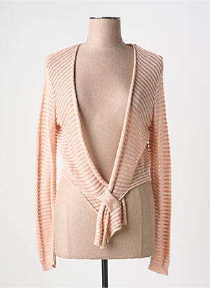 Vestă cu mâneci lungi roz COULEURS DU TEMPS femeie