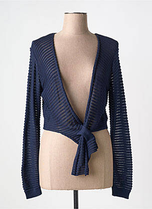 Vestă cu mâneci lungi albastru închis COULEURS DU TEMPS femeie