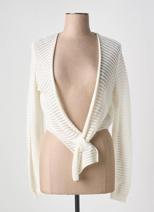 Vestă cu mâneci lungi alb COULEURS DU TEMPS femeie