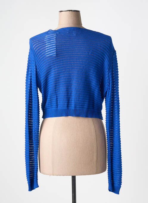 Vestă cu mâneci lungi albastru deschis COULEURS DU TEMPS femeie