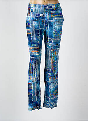 Pantalon slim talie elastică mărime normală albastru GUY DUBOUIS femeie