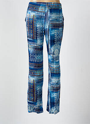 Pantalon slim talie elastică mărime normală albastru GUY DUBOUIS femeie