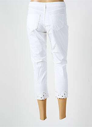 Pantalon trei sferturi elasticitate alb GUY DUBOUIS femeie
