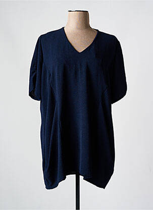 Tunică mâneci scurte albastru FRANCK ANNA femeie