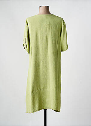 Rochie midi croială fluidă mâneci 3/4 verde FRANCK ANNA femeie