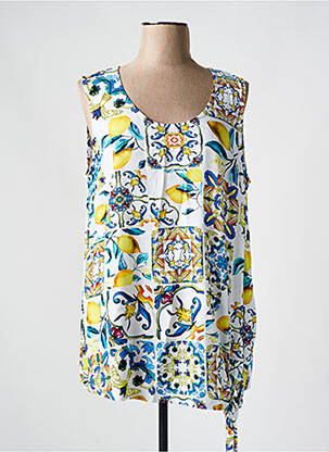 Top alb SEE YOU femeie