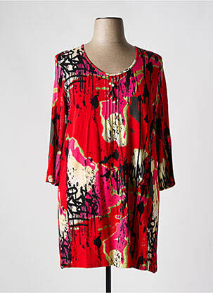 Tunică mâneci scurte roșu CHALOU femeie