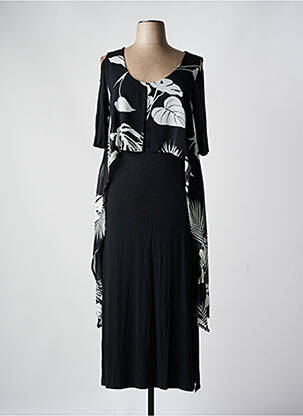 Rochie lungă negru SOPHIA CURVY femeie