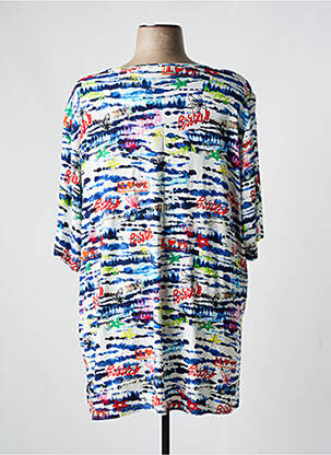 Tricou imprimeu fantezie mâneci scurte albastru MONA LISA femeie