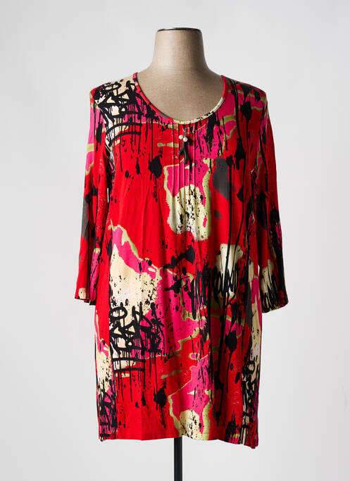 Tunică mâneci scurte roșu CHALOU femeie