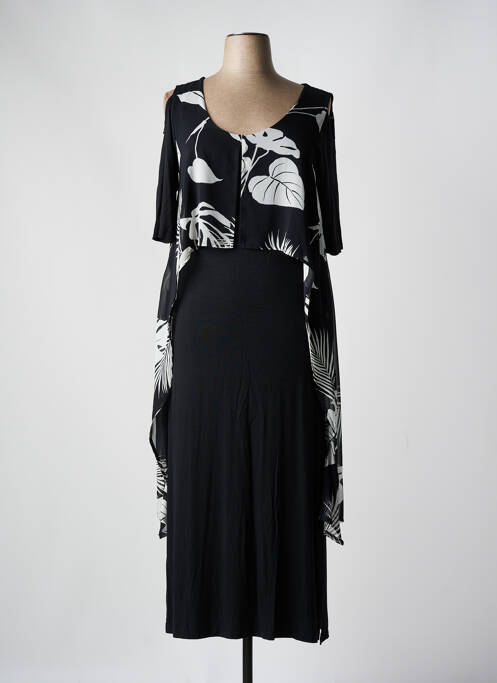 Rochie lungă negru SOPHIA CURVY femeie