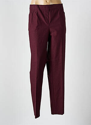 Pantalon slim talie elastică roșu ADELINA BY SCHEITER femeie