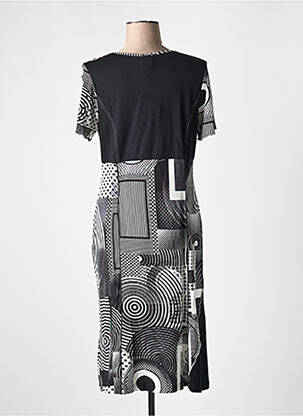 Rochie midi croială fluidă mâneci scurte negru GUY DUBOUIS femeie